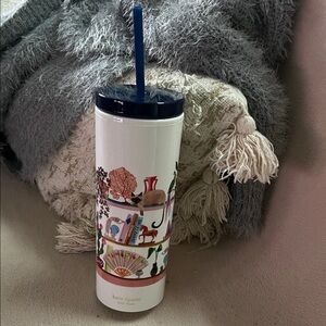 Kate Spade Blue and White Water Bottle